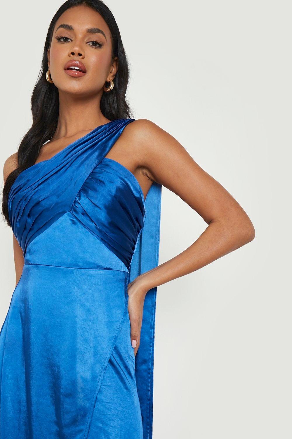 Robe best sale asymétrique bleu